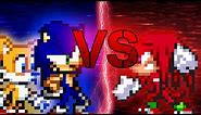 Sonic and Tails VS Knuckles (pivot sprite battle)
