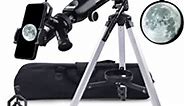 Telescopes for Adults Astronomy, 70mm Aperture 700mm Mount Astronomical Telescope for Kids Beginners, 3 Rotatable Eyepieces, Portable Telescope with Tripod, Phone Adapter, Carrying Bag