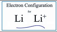 Li+ Electron Configuration (Lithium Ion)