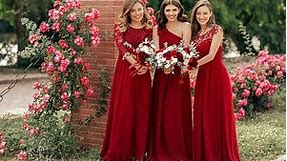 Burgundy Bridesmaid Dresses Goals