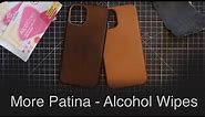 Apple Leather case patina - use alco wipes!