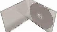 TodoMedia 5.2mm CD Jewel Cases Slimline Single 1 Disc, Clear (10 Pack)