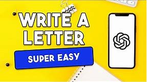 How To Write A Letter Using ChatGPT - Sorry Letter [SUPER EASY]