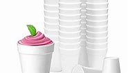 16 Oz Disposable Foam Cups (50 Pack), White Foam Cup Insulates Hot & Cold Beverages, Made in the USA, To-Go Cups - for Coffee, Tea, Hot Cocoa, Soup, Broth, Smoothie, Soda, Juice