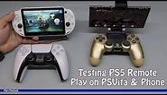 Testing PS5 Remote Play on PSVita & Phone