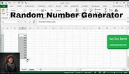 Excel Random Number Generator