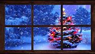 Christmas Music. Virtual Winter Window Snow Scene 3 of 3 (Living Wallpaper with Festive music)
