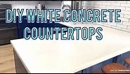 DIY white concrete countertops- kitchen update