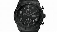 Fossil Bronson Stainless Steel Chronograph Watch, Black