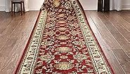 Well Woven Custom Size Hallway Runner- Choose Your Length - Sultan Sarouk Red Oriental Traditional 27 Inch Wide x 20 Feet Long Runner