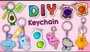 12 DIY KEYCHAIN IDEAS - How To Make Cute Key Chains - Donut Notebook Keychains and more...