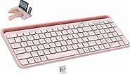 Bluetooth Keyboard for Ipad: Wireless Keyboard with Tablet Phone Holder and Mouse Pad,(Keyboard protector) Tablet Keyboard USB Phone Keyboard for Tablets,PC, Computer, Laptop, Mac,Macbook (Pink)