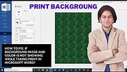 How To Fix If Background Image And Color Is Not Showing While Taking Print In Microsoft word?