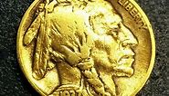 Authentic Gold Plated Buffalo Nickel