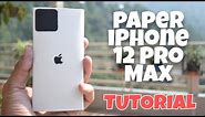 How to make IPHONE 12 PRO MAX with paper!!! [TUTORIAL] ORIGAMI NO GLUE!