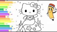 Hello Kitty Mermaid Drawing & Coloring Adventure | Kids Magic Art