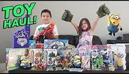 SUPER TOY HAUL! Toy Fair SURPRISE BOX from Ourselves! Minions, Avengers, My Little Pony, Nerf!