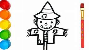 Scarecrow Drawing, Painting, Coloring for Kids and Toddlers Easy Kids Drawings