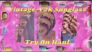 Huge Vintage/Y2k Sunglass Try On Haul