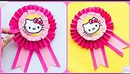 DIY Hello Kitty Achievement Ribbon with paper