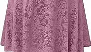 ULTIMATE TEXTILE Miranda 72-Inch Round Damask Tablecloth English Rose Pink