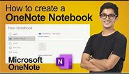 How to create a OneNote Notebook | Microsoft OneNote | OneNote Notebook | OneNote basics