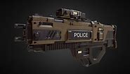 PBR Assault Rifle (from Sci-Fi weapon pack) - 3D model by Dmitrii_Kutsenko (@Dmitrii_Kutcenko)