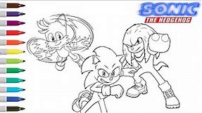 Sonic the Hedgehog Coloring Book Page | Sonic, Knuckles, Tails | Sonic the Hedgehog Movie 2