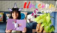 Unicorn Card Idea for Kids | Unicorn Birthday Card | Easy Birthday card ideas | DIY Unicorn Card