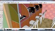 Small Cyber Cafe Design in Sketchup
