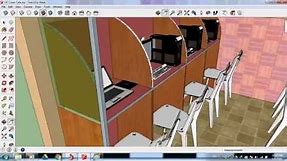 Small Cyber Cafe Design in Sketchup