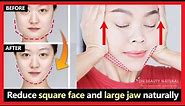 Best result!! Reduce Square face & Large jaw, make the face slimmer (New Exercises the facial bone)
