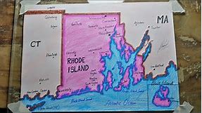 How to draw Rhode Island map easy SAAD
