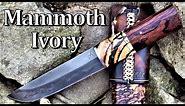 Mammoth Ivory - Puukko knife build Pt.3 - Mammoth ivory and ironwood knife handle