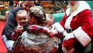 Soldier Mom Surprises Two Sons As They Sit on Santa's Lap, Then Receives Own Surprise