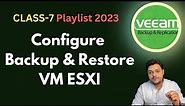 How to configure backup and restore of virtual machine from VMware vSphere esxi host !