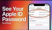 How To See Your Apple ID Password On iPhone | Find Apple ID Password