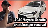 2020 Toyota Corolla front bumper removal