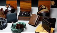 Accessories for Men | Italian Woven Leather & Cotton Elastic Braided Belt | Casual Belts & Wallets
