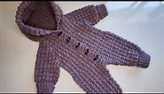 Crochet #69 How to crochet a warm baby bodysuit / onesie / romper / Part 1