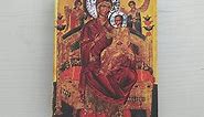 Orthodox Russian icon Holy Virgin Mary Pantanassa icon Wrapped Print on Canvas, Print Size: 7x5 Inches