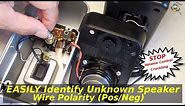 How To Easily Identify Speaker Wire Polarity(Positive & Negative)