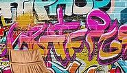 KOMNNI Custom 3D Neon Brick Wall Graffiti Mural, Hip Hop Spray Paint Graffiti Street Art Peel & Stick Wallpaper, Suitable for Living Room, Bedroom, Office
