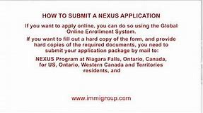 How to submit a NEXUS application?