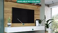 Bliss Floating Entertainment Center, Floating TV Stand Wall Mounted, Freestanding Wall Mounted Entertainment Center, Floating TV Wall Panel for 70 inch TVs with LED Strip, Drawers and Shelf - White