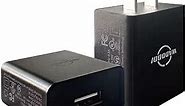 USB A Charger 1A/5V Single Port USB Wall Plug 5W Wall Plug Brick Portable Travel Power Adapter UL Listed 2 Pack (Black)