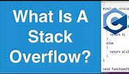 Stack Overflow Errors | C Programming Tutorial