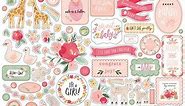 Echo Park - Welcome Baby Girl Collection - 12 x 12 Cardstock Stickers - Elements