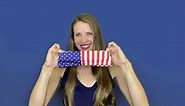 Shimmer Anna Shine Red White and Blue Patriotic American Flag Headband USA (Cotton Stars and Stripes)