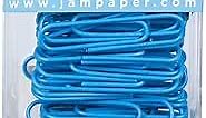 JAM PAPER Colorful Jumbo Paper Clips - Large 2 Inch - Baby Blue Paperclips - 75/Pack